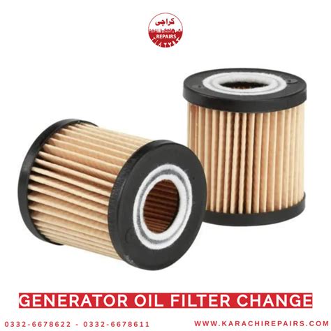 Generator Oil Filter Change - 0332-6678622, 0332-6678611 - 24/7 - KR