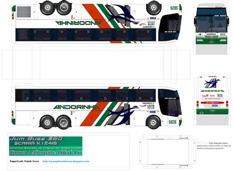 Papercraft Nibus Jum Buss Scania K Ib Via O Andorinha