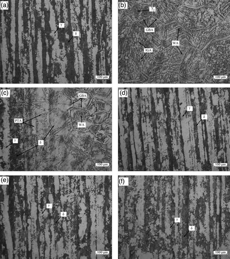 Optical Microstructure Of The Five Zones Of The Weld Joint And Base