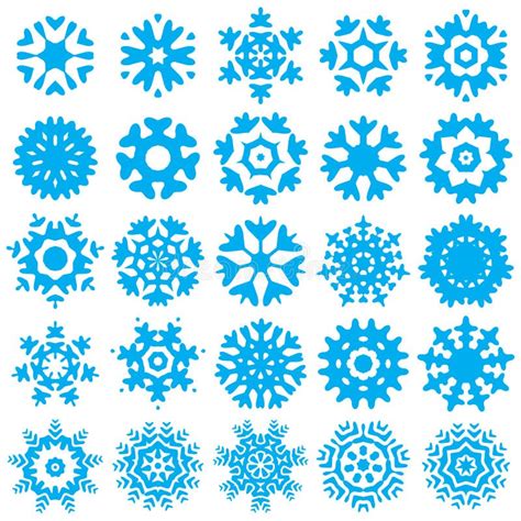 Icono Azul Del Vector Del Copo De Nieve Aislado Ilustración del Vector