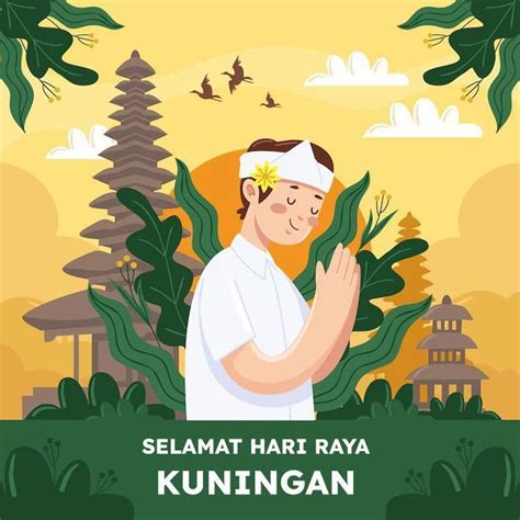 Poster Ucapan Selamat Hari Raya Kuningan 2023 Ilustrator Gambar Kartun