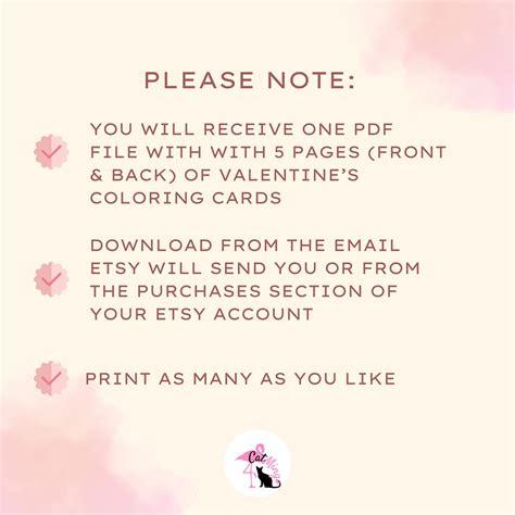 Printable Valentine Coloring Cards - Etsy