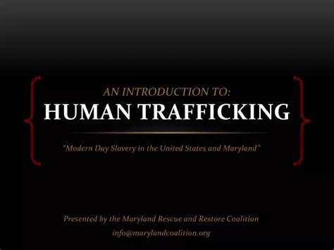 Ppt An Introduction To Human Trafficking Powerpoint Presentation