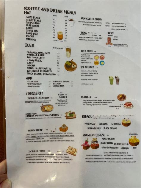 Menu at Brown Spoon Willetton cafe, Willetton