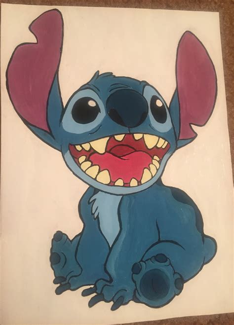 Stitch painting #acrylicpainting #disney #liloandstitch #stitch #art # ...