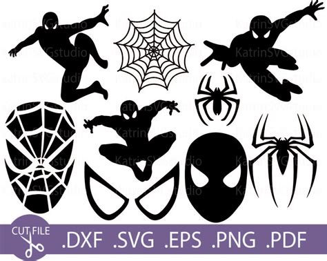 Clipart Cutting File Spider Man Logo And Face Svg Dxf Eps Pdf Png