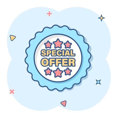 Premium Vector Special Offer Label Icon In Comic Style Discount