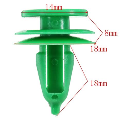 50Pcs Car Door Panel Trim Fasteners Plastic Green Clips For Chrysler WJ