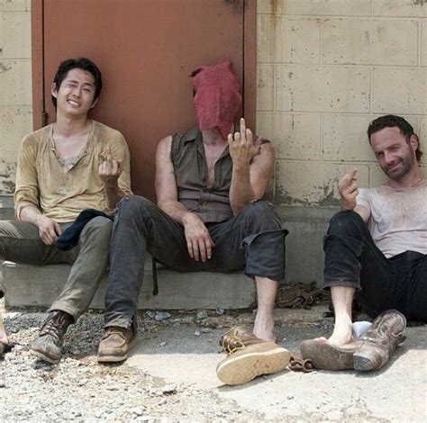 Andrew Lincoln And Norman Reedus Steven Yeun