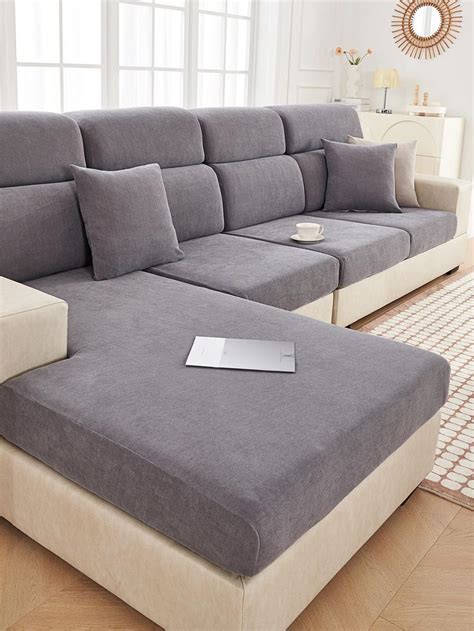 1 pièce Housse de coussin canapé unicolore extensible canapé siège