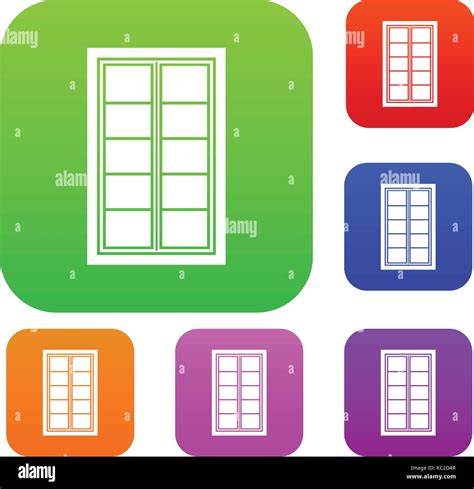 Wooden latticed window set color collection Stock Vector Image & Art - Alamy