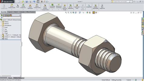 Solidworks Tutorial Solidworks Bolt And Nut Tutorial Solidworks