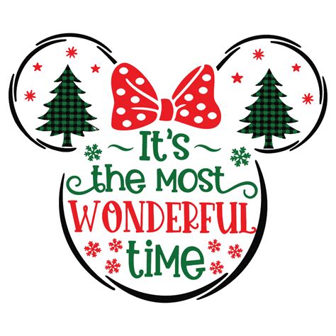 Mickey Head Svg For The Most Wonderful Holiday Season