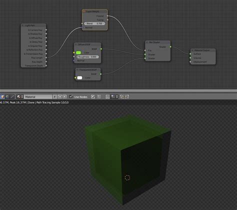 Shaders Around Corners Transparency In Cycles Blender Stack Exchange