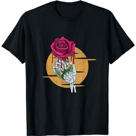 Vintage Gothic Culture Rose Skeleton Hand Goths T Shirt