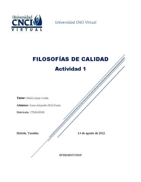 Filosofias De Calidad Act Filosof As De Calidad Actividad Tutor