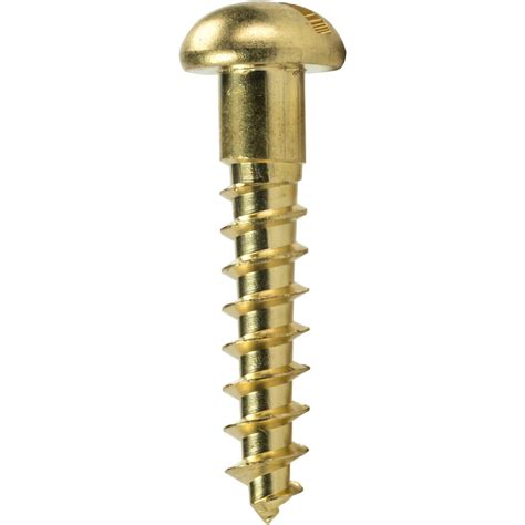 0 X 38 Round Head Wood Screws Solid Brass Slotted Drive Qty 100