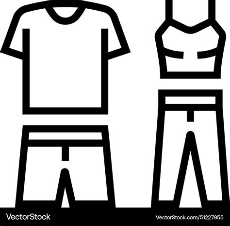 Activewear clothing line icon Royalty Free Vector Image