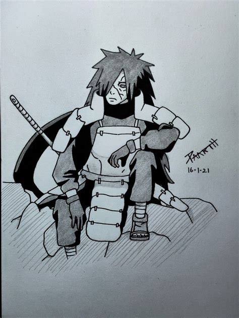 Madara Uchiha Sketch Drawing