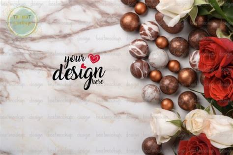 Valentine Chocolate Background Mockup Graphic By Thebest Mockup