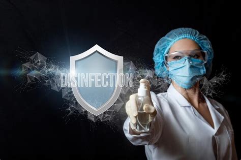 Premium Photo Concept Of Disinfection Protection Against The Spread