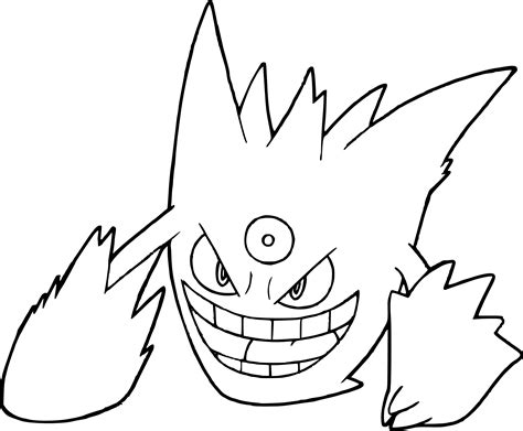 Coloriage Méga Ectoplasma Pokemon XY à imprimer