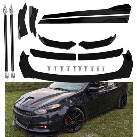 For Dodge Dart Front Bumper Lip Spoiler Splitter Side Skirt