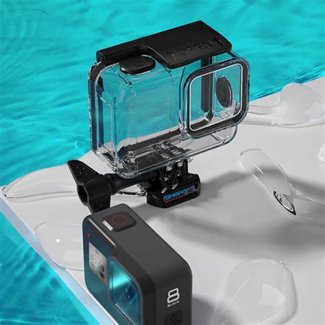 New for Gopro Hero 8 waterproof box practical black sports camera soft rubber key waterproof box ...