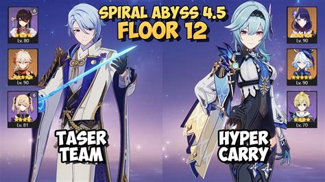 Ayato Kazuha Taser Eula HyperCarry Spiral Abyss 4 5 YouTube