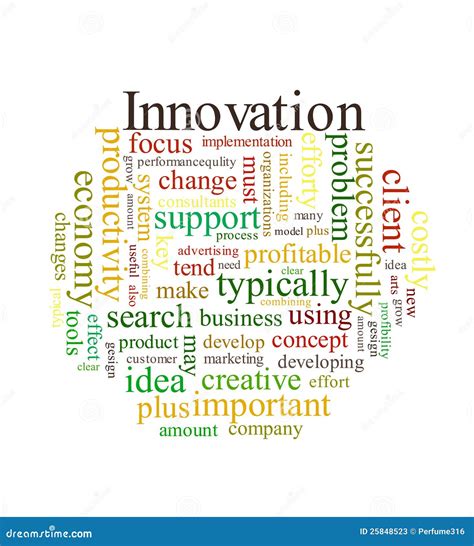 Innovation Word Cloud Stock Illustration Illustration Of