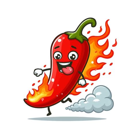A Cartoon Drawing Of A Hot Chili Pepper With The Words Hot Pepper On It Premium AI Generated