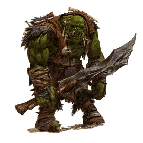 Male Orc Fighter Barbarian Pathfinder PFRPG DND D D D20 Fantasy