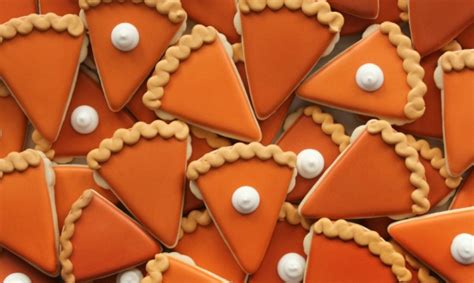 Give Sweet Thanks With Decorated Pumpkin Pie Slice Cookies Craftsy