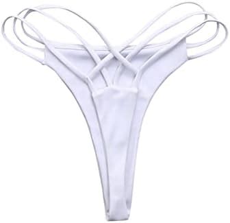 سعر TEMPUBJ Bikinis Women Sexy Bikini Bottoms Solid Color Low Waist Swimsuit Bikini Swimwear