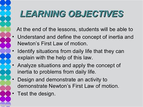 Lesson Plan Newton S First Law Of Motion