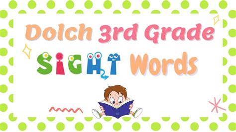 Third Grade Sight Words Dolch Sight Words 3rd Grade Teacher Joan