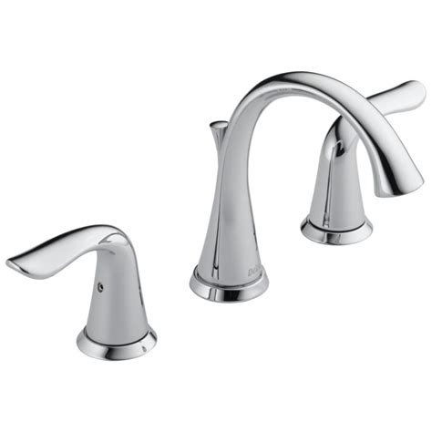 Shop Delta Lahara Chrome 2 Handle Widespread Watersense Bathroom Faucet Drain Included At