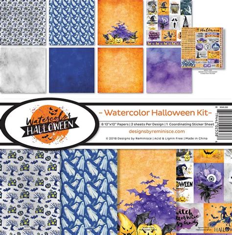 Reminisce Ella Viv Collection Kit Wah Watercolor Halloween