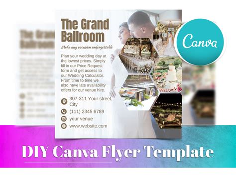 Wedding Venue Flyer Event Venue Editable Flyer Design Diy Canva