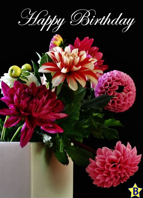 happy birthday fall flowers bouquet images | Birthday Star