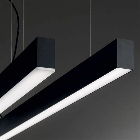 Sistema Lineare Led 36W Componibile Nero Modulo Wide Serie Fluo Biano