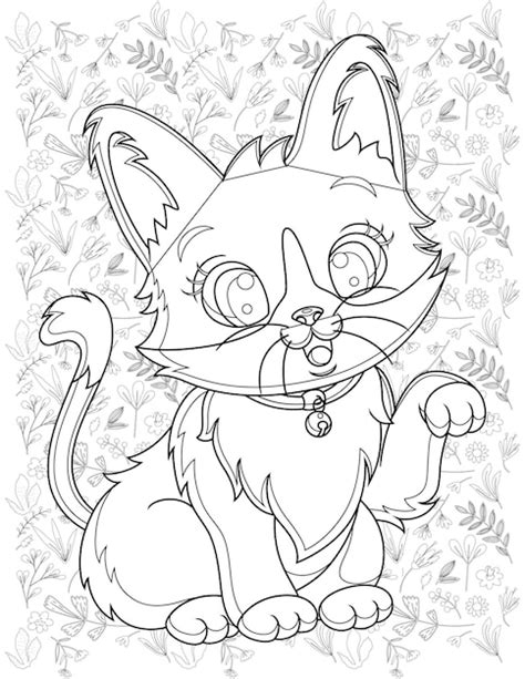 Desenho De Gato Para Colorir Vetor Premium