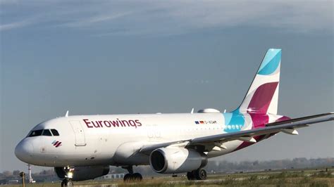 Eurowings Airbus A319 D AGWM Take Off BLQ Airport Aviation