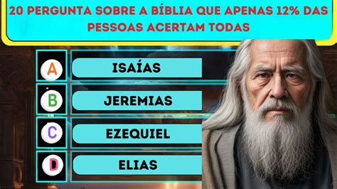 Questões Bíblicas 20 Perguntas de nível fácil médio e difícil Quiz