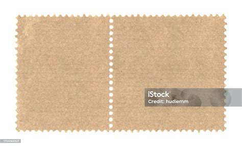 Blank Postage Stamp Paper Textured Isolated Stock Photo - Download ...