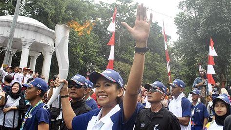 Kirab Obor Asian Games Di Jakarta Selatan Ini Pengalihan Arus Lalu