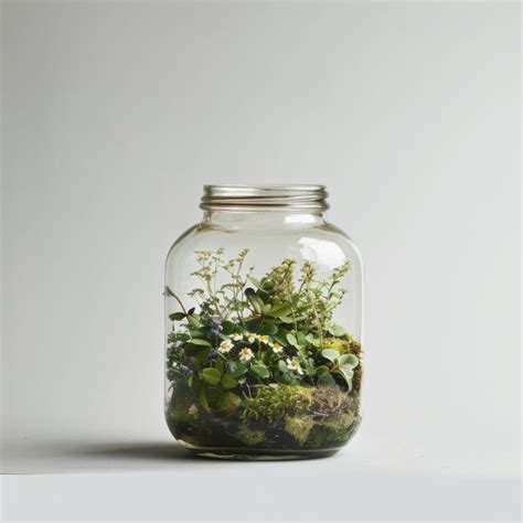 Premium Photo Closeup Of A Glass Jar Filled With Various Types Of