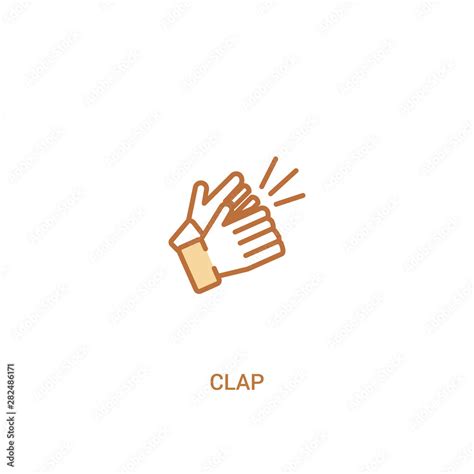 clap concept  colored icon simple  element illustration outline
