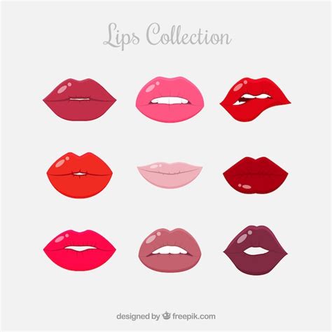 Premium Vector Abstract Women Lips Set