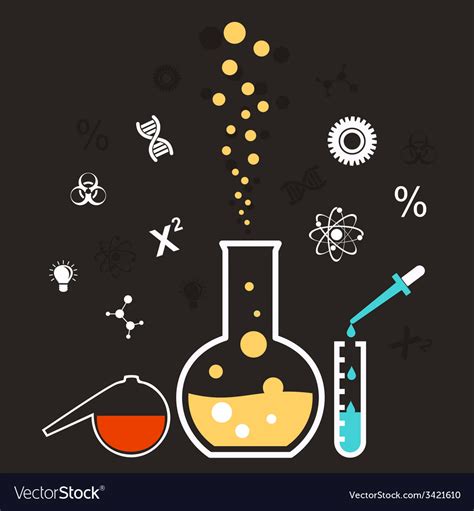 Chemical Reaction Royalty Free Vector Image Vectorstock